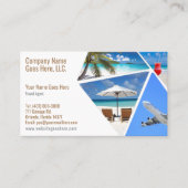 Sjabloon voor zakelijke reisagent visitekaartje (Voorkant)