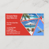 Sjabloon voor zakelijke reisagent visitekaartje (Voorkant)