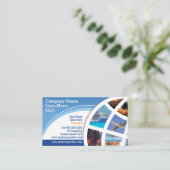 Sjabloon voor zakelijke reisagent visitekaartje (Staand voorkant)