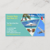 Sjabloon voor zakelijke reisagent visitekaartje (Voorkant)