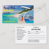 Sjabloon voor zakelijke reisagent visitekaartje (Voorkant / Achterkant)