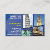 Sjabloon voor zakelijke reisagent visitekaartje (Voorkant)