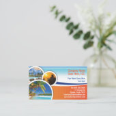 Sjabloon voor zakelijke reisagent visitekaartje (Staand voorkant)