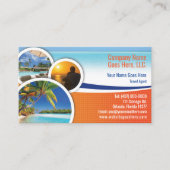 Sjabloon voor zakelijke reisagent visitekaartje (Voorkant)