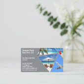 Sjabloon voor zakelijke reisagent visitekaartje (Staand voorkant)