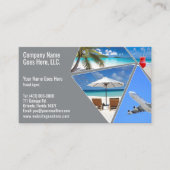 Sjabloon voor zakelijke reisagent visitekaartje (Voorkant)