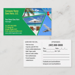 Sjabloon voor zakelijke reisagent visitekaartje
