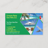 Sjabloon voor zakelijke reisagent visitekaartje (Voorkant)