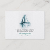 Sjabloon voor zakelijke waterverf voor zeilboot visitekaartje (Achterkant)