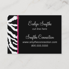 Sjabloon voor Zebra Print Business Card Visitekaartje