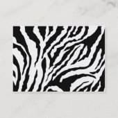 Sjabloon voor Zebra Print Business Card Visitekaartje (Achterkant)