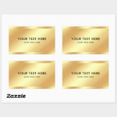 Sjabloon voor zwart en goud elegant rechthoekige sticker (Vel)
