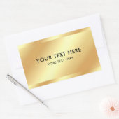 Sjabloon voor zwart en goud elegant rechthoekige sticker (Envelop)