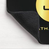 Sjabloon voor zwart en goudmonogram muismat (Hoek)