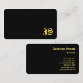 Sjabloon voor zwart-wit en Gold Professional Visitekaartje (Voorkant / Achterkant)