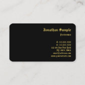 Sjabloon voor zwart-wit en Gold Professional Visitekaartje (Achterkant)