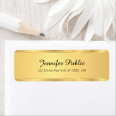 Sjabloon voor zwart-wit en goudglam — elegant reto etiket (Insitu)