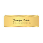 Sjabloon voor zwart-wit en goudglam — elegant reto etiket (Voorkant)