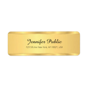 Sjabloon voor zwart-wit en goudglam — elegant reto etiket