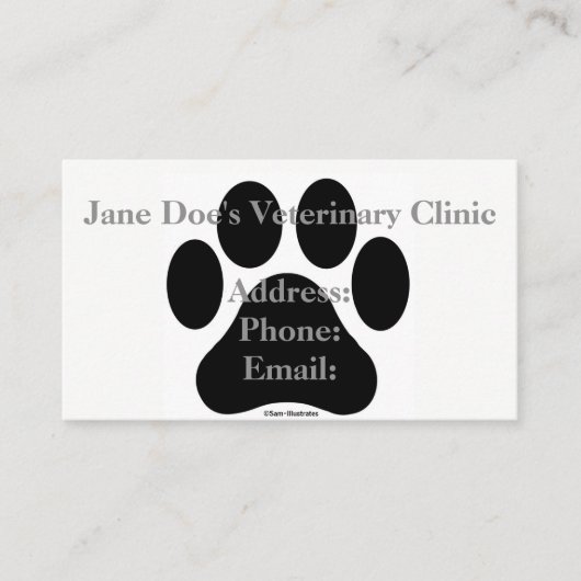 Sjabloon voor zwart-witafdrukken visitekaartje (Voorkant)