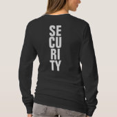 Sjabloon voor zwart-witbeveiliging voor vrouwen op t-shirt (Achterkant)