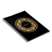Sjabloon voor zwarte en gouden elegantie notitieboek (Rechterzijde)