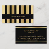 Sjabloon voor zwarte en goudvisitekaartjes visitekaartje (Voorkant / Achterkant)