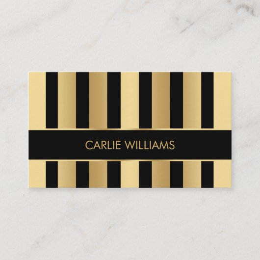 Sjabloon voor zwarte en goudvisitekaartjes visitekaartje (Voorkant)