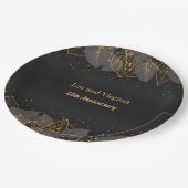 Sjabloon voor zwarte en goudvullingen papieren bordje (Gekanteld)