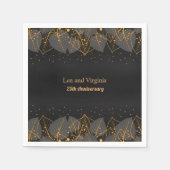 Sjabloon voor zwarte en goudvullingen servet (Voorkant)