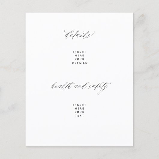 Sjabloon voor zwarte en witte bruiloft (Achterkant)