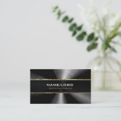 Sjabloon voor zwarte roestvrij staal & goudaccesso visitekaartje (Staand voorkant)