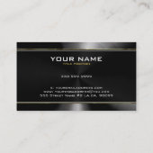 Sjabloon voor zwarte roestvrij staal & goudaccesso visitekaartje (Achterkant)