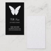 Sjabloon voor zwarte & witte vlindervisitekaartjes visitekaartje (Voorkant / Achterkant)