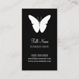 Sjabloon voor zwarte & witte vlindervisitekaartjes visitekaartje