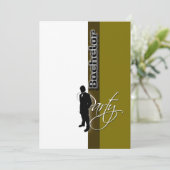 Sjabloon vrijgezellenfeest uitstekende mannen kaart (Staand voorkant)