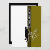 Sjabloon vrijgezellenfeest uitstekende mannen kaart (Voorkant / Achterkant)