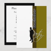 Sjabloon vrijgezellenfeest vooraanstaande mannen kaart (Voorkant / Achterkant)