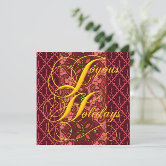 Sjabloon vrolijke feestdagen (Staand voorkant)