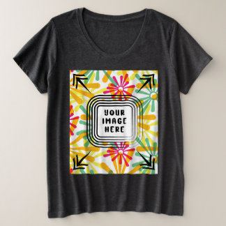 Sjabloon Vrouwen Plus Maat Korte Mouw Custom Grote Maat T-shirt