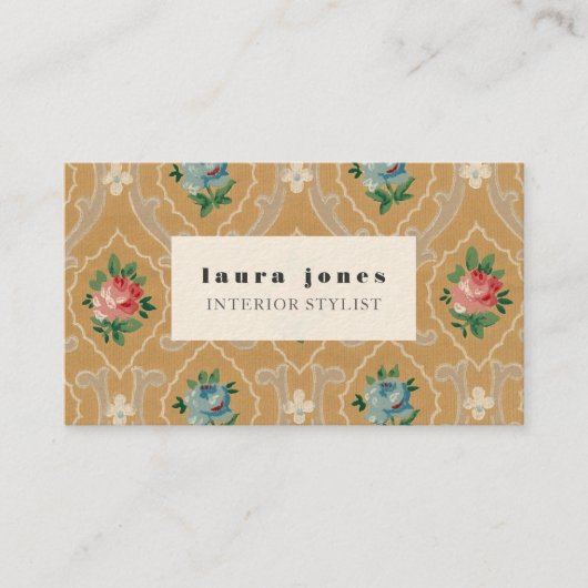 Sjabloon  Wallpaper Pattern Hair Stylist Visitekaartje (Voorkant)