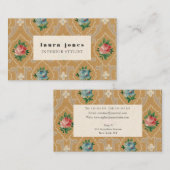 Sjabloon  Wallpaper Pattern Hair Stylist Visitekaartje (Voorkant / Achterkant)