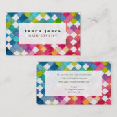 Sjabloon waterverf controleerpatroon haarlijst visitekaartje (Voorkant / Achterkant)