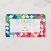 Sjabloon waterverf controleerpatroon haarlijst visitekaartje (Achterkant)