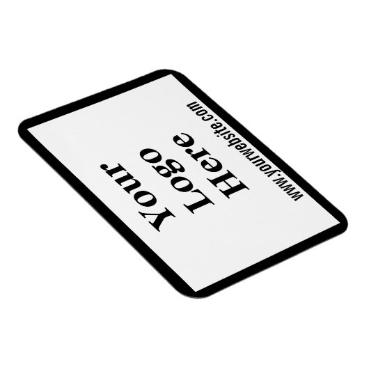 Sjabloon: Website zwart-wit en uw Logo hier Magneet (Rechterzijde)