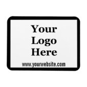 Sjabloon: Website zwart-wit en uw Logo hier Magneet (Horizontaal)