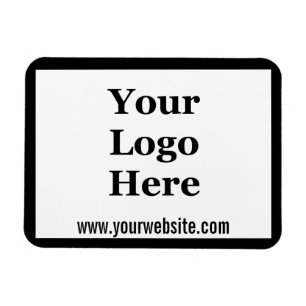 Sjabloon: Website zwart-wit en uw Logo hier Magneet