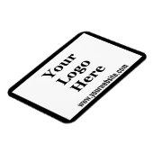 Sjabloon: Website zwart-wit en uw Logo hier Magneet (Linkerzijde)