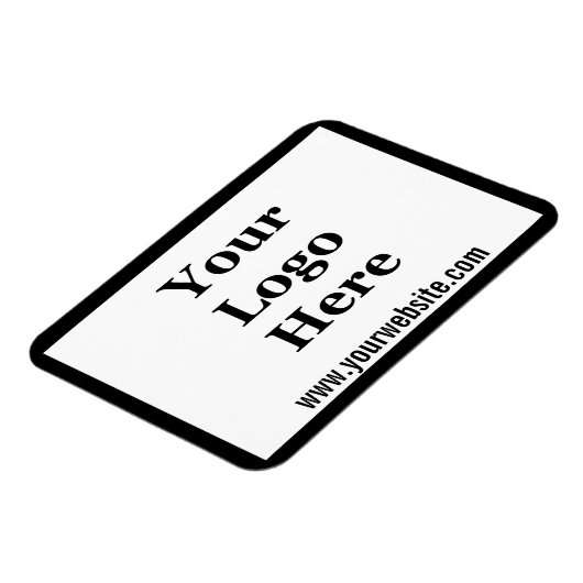 Sjabloon: Website zwart-wit en uw Logo hier Magneet (Linkerzijde)