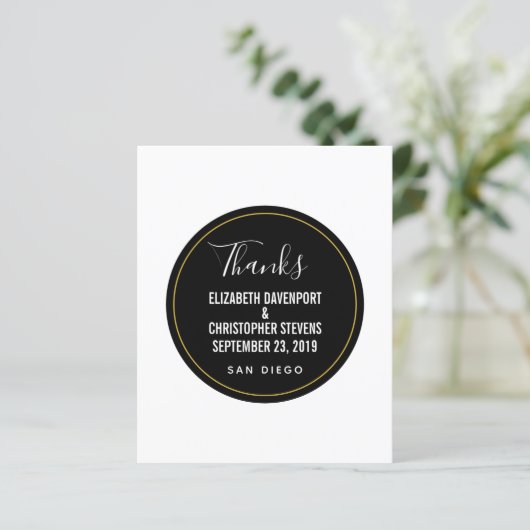 Sjabloon WEDING BEDANKT (Staand voorkant)